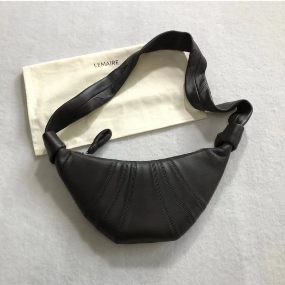 Lemaire Black Leather Belt Bag